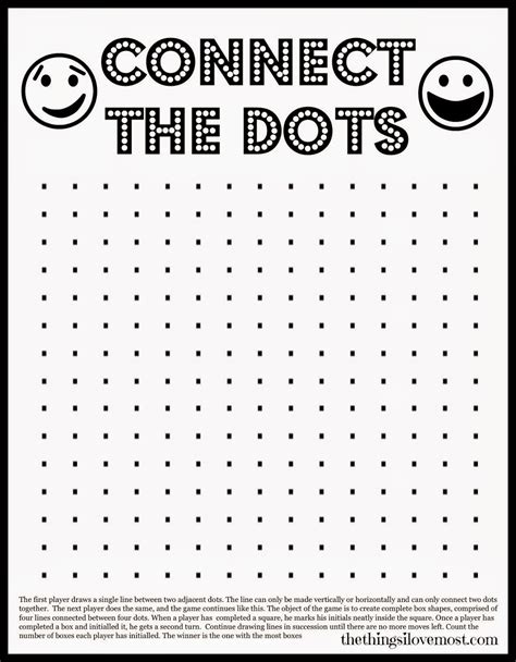 Connect The Dots Game Printable